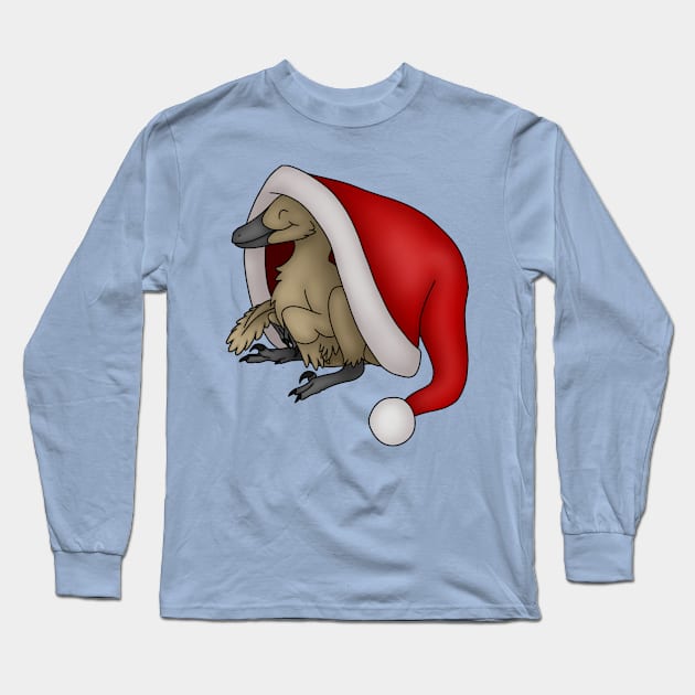 Wishing You a Dino-Mite Christmas! Long Sleeve T-Shirt by saradrawspaleo